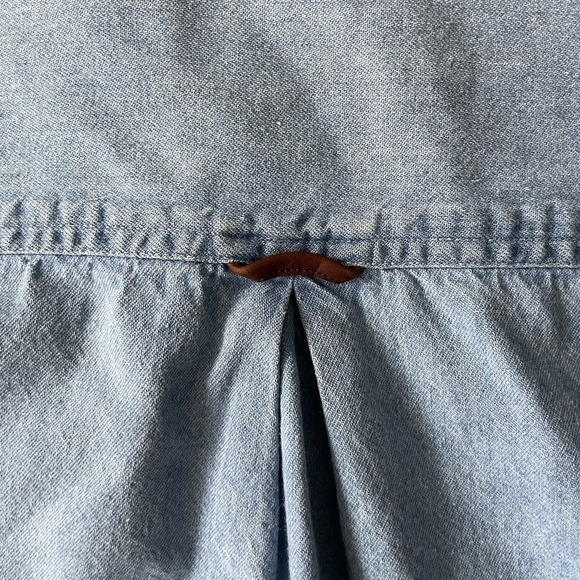 Vintage Marlboro Country Store Denim Shirt Mens Med Light Wash Grunge Y2k Cowboy - Picture 13 of 16